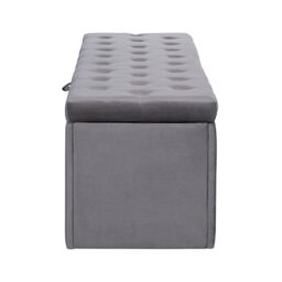 Matteo Luxurious Upholstered Double Bed with Bench & Hydraulic Lever in Grey - thumbnail 8
