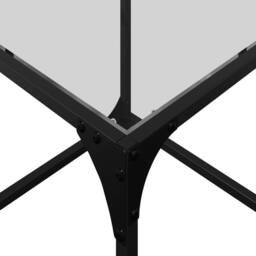 Berkfield Home Coffee Tables with Transparent Glass Top 2 pcs 40x40x40 cm Steel - Size: 40 x 40 x 40 cm - thumbnail 8
