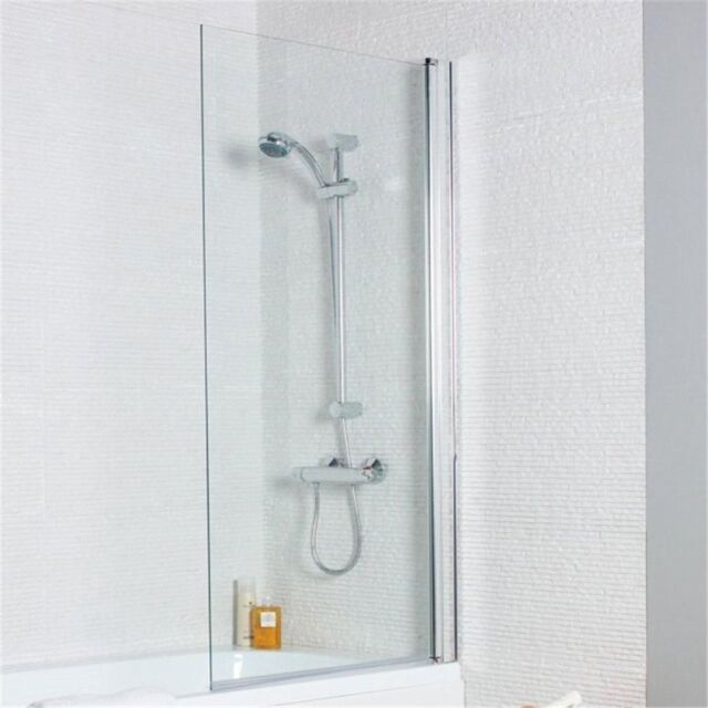 Clifton Premium Straight Bath Screen Square Edge 1435 x 780mm in Silver - image 1