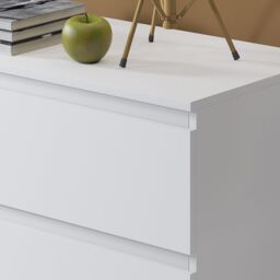 SquareBoxx Fairfield Matt Minimalist Chest of Draws 6 Draw in White - thumbnail 5