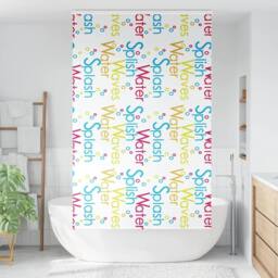 Berkfield Home Shower Roller Blind with Cassette 130x240 cm Fabric Width 126 cm in White - thumbnail 1