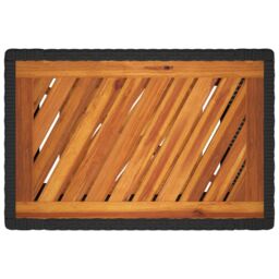 Berkfield Home Garden Side Table with Wooden Top Black 60x40x75 cm Poly Rattan - Size: 60 x 40 x 75 cm - thumbnail 8