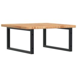 Berkfield Home Basin Shelf Wall Mounted Steel & Solid Wood Oak in Brown - thumbnail 6