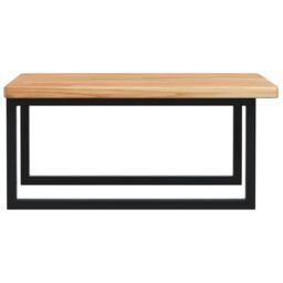 Berkfield Home Basin Shelf Wall Mounted Steel & Solid Wood Oak in Brown - thumbnail 5