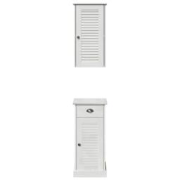 Berkfield Home Bathroom Furniture Set 2 pcs Brown & White 37 x 34 x 80 cm - thumbnail 7