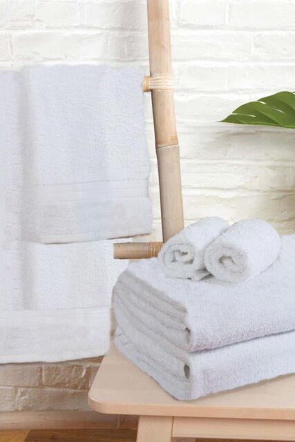 OHS Luxury Hand Towel 100% Cotton Bathroom in White - image 1