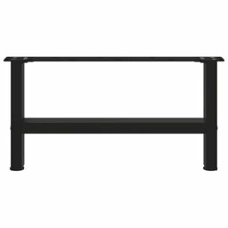Berkfield Home Coffee Table Legs Black 2 pcs 70x(30-31) cm Steel - thumbnail 5