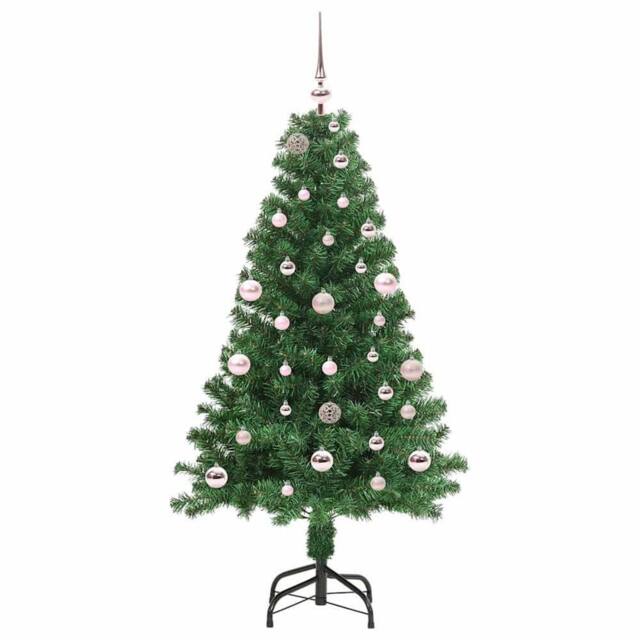 Berkfield Home Green Artificial Christmas Tree with 150 LEDs with Stand Green 150 cm - image 1