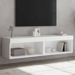Berkfield Home TV Cabinets with LED Lights 2 pcs White 60x30x30 cm - Size: 60 x 30 x 30 cm - thumbnail 2