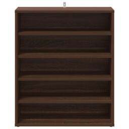 Berkfield Home Shoe Cabinet Brown Oak 60x35x70 cm Engineered Wood - Size: 60 x 35 x 70 cm - thumbnail 5
