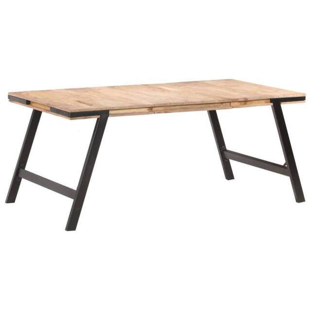 Berkfield Home Dining Table 180x90x76 cm Solid Mango Wood in Brown - Size: 180 x 90 x 76 cm - image 1