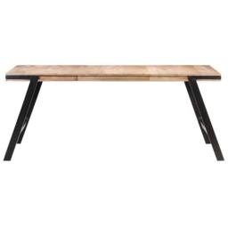 Berkfield Home Dining Table 180x90x76 cm Solid Mango Wood in Brown - Size: 180 x 90 x 76 cm - thumbnail 2