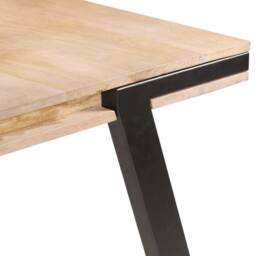 Berkfield Home Dining Table 180x90x76 cm Solid Mango Wood in Brown - Size: 180 x 90 x 76 cm - thumbnail 4