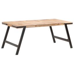 Berkfield Home Dining Table 180x90x76 cm Solid Mango Wood in Brown - Size: 180 x 90 x 76 cm - thumbnail 1