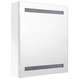 Berkfield Home LED Bathroom Mirror Cabinet Shining White 50x14x60 cm - Size: 50 x 14 x 60 cm - thumbnail 3