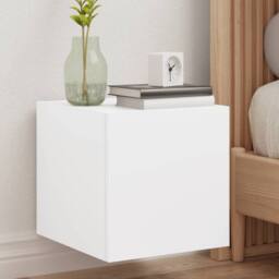 Berkfield Home TV Wall Cabinets with LED Lights 2 pcs White 30.5x35x30 cm - thumbnail 2