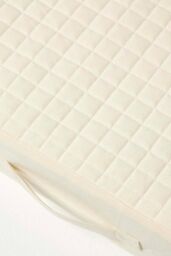 Homescapes Quilted Cotton 3 Seater Orthopaedic Booster Cushion Cover in Cream - thumbnail 6