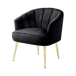 GFW Pettine Velvet Accent Chair in Black - thumbnail 3