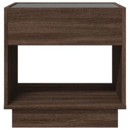 Berkfield Home Coffee Table with Infinity LED Brown Oak 50x50x50 cm - Size: 50 x 50 x 50 cm - thumbnail 6