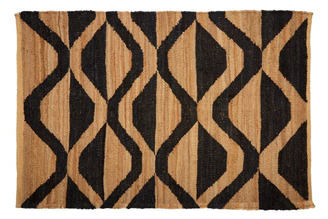 Orsina Bosie Large Hemp Rug in Brown - Size: 100 cm diameter - image 1