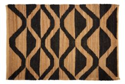 Orsina Bosie Large Hemp Rug in Brown - Size: 100 cm diameter - thumbnail 1