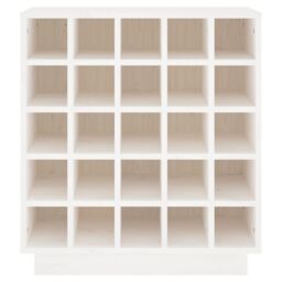 Berkfield Home Wine Cabinet White 55.5x34x61 cm Solid Wood Pine - thumbnail 5