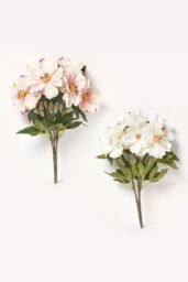 Homescapes Set of 2 Pink & Cream Artificial Magnolia Bouquet Arrangements - thumbnail 1