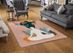 Benjamin Tate Design Mindfulness, Meditation & Yoga Woman Designer Rug in Natural - Size: Large - thumbnail 2