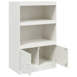 Berkfield Home Sideboard White 67x39x107 cm Steel - Size: 67 x 39 x 107 cm - thumbnail 7