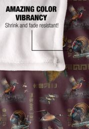 JQ Licensing Cf-Jp Big Game Deer, Ducks, Turkey, Pheasant Hunting Pattern Silky Touch Super Soft Throw Blanket 152 X 127 cm in White - thumbnail 4