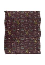 JQ Licensing Cf-Jp Big Game Deer, Ducks, Turkey, Pheasant Hunting Pattern Silky Touch Super Soft Throw Blanket 152 X 127 cm in White - thumbnail 1