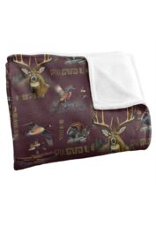 JQ Licensing Cf-Jp Big Game Deer, Ducks, Turkey, Pheasant Hunting Pattern Silky Touch Super Soft Throw Blanket 152 X 127 cm in White - thumbnail 3