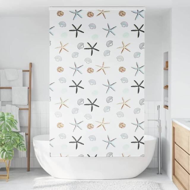 Berkfield Home Shower Roller Blind with Cassette 120x240 cm Fabric Width 116 cm in White - image 1