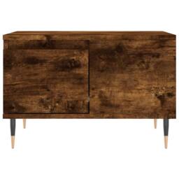 Berkfield Home Coffee Table Smoked Oak 55x55x36.5 cm Engineered Wood in Brown - thumbnail 5