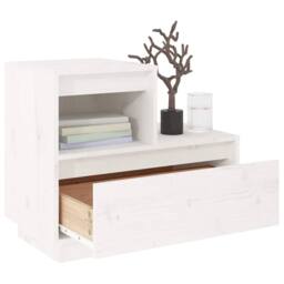 Berkfield Home Beautiful Bedside Cabinets 2 pcs White 60x34x51 cm Solid Wood Pine - Size: 60 x 34 x 51 cm - thumbnail 8