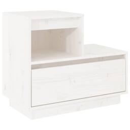 Berkfield Home Beautiful Bedside Cabinets 2 pcs White 60x34x51 cm Solid Wood Pine - Size: 60 x 34 x 51 cm - thumbnail 1