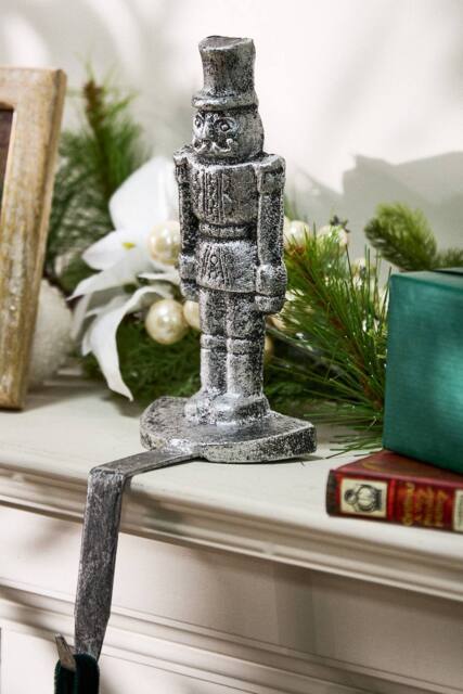 Dibor Silver Nutcracker Decorative Stocking Hooks Stocking Holder - Size: 1 Pack - image 1