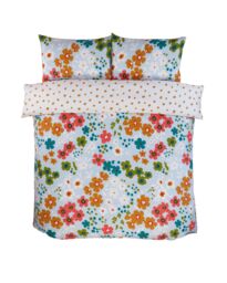Rapport Home Betty Polyester Reversible Duvet Cover Set with Pillowcase - Size: Double - thumbnail 3