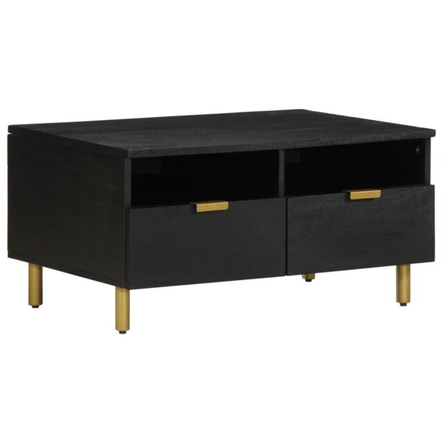 Berkfield Home Coffee Table Black 80x54x40 cm Engineered Wood - Size: 80 x 54 x 40 cm - image 1
