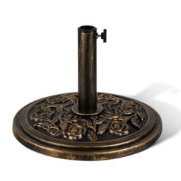 Keplin Parasol Base Stand 9kg, Umbrella Holder for Garden - Fits 45mm Pole in Bronze - thumbnail 1