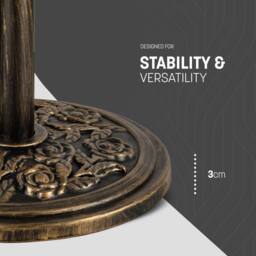 Keplin Parasol Base Stand 9kg, Umbrella Holder for Garden - Fits 45mm Pole in Bronze - thumbnail 3