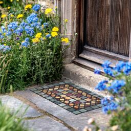 Nicoman Eco-Friendly Elegant Tile Mat Barrier Doormat Blue Border - Size: 90 cm x 60 cm - thumbnail 1