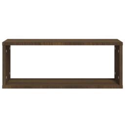 Berkfield Home Wall Cube Shelves 2 pcs Brown Oak 60x15x23 cm Engineered Wood - Size: 60 x 15 x 23 cm - thumbnail 4