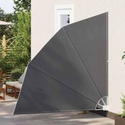 Berkfield Home Balcony Privacy Screen Folding Manual Black 210 x 210 cm Fabric - thumbnail 3