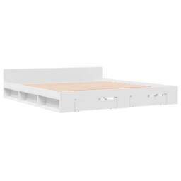 Berkfield Home Modern Bed Frame with Drawers without Mattress White 180x200 cm S - Size: Super King - thumbnail 1