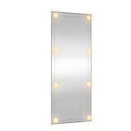 Berkfield Home Wall Mirror with LED Lights 40x100 cm Glass Rectangle in Silver - thumbnail 4