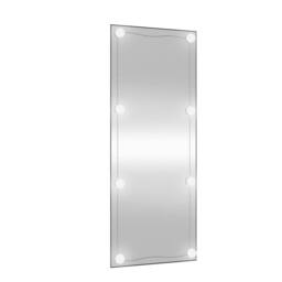 Berkfield Home Wall Mirror with LED Lights 40x100 cm Glass Rectangle in Silver - thumbnail 2