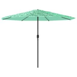 Berkfield Home Durable Garden Parasol with Steel Pole Green 324x324x247 cm - Size: 324 x 324 x 247 cm - thumbnail 5