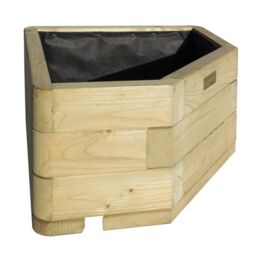 Rowlinsons Marberry Corner Planter - L30 x W50 x H50 cm in Brown - thumbnail 3