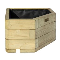 Rowlinsons Marberry Corner Planter - L30 x W50 x H50 cm in Brown - thumbnail 5